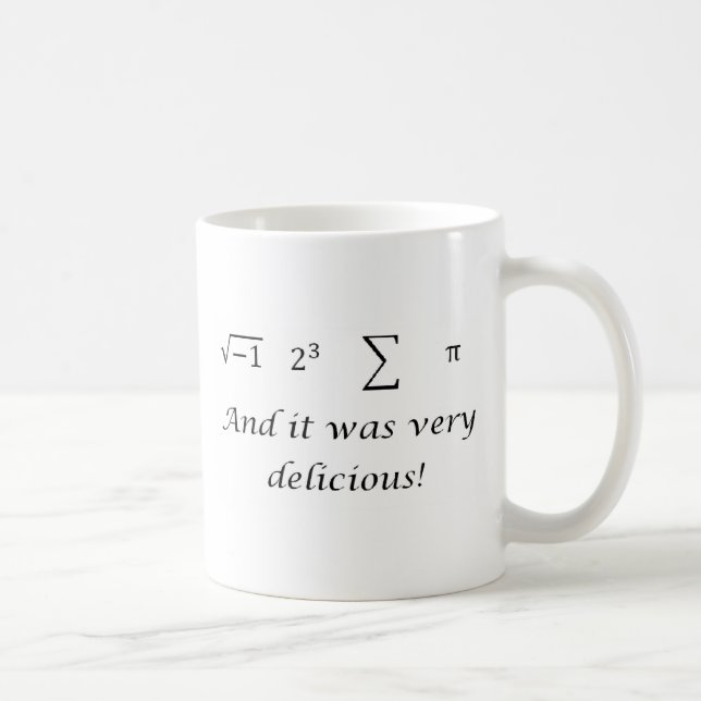 I ate some pie math shirt coffee mug (Right)