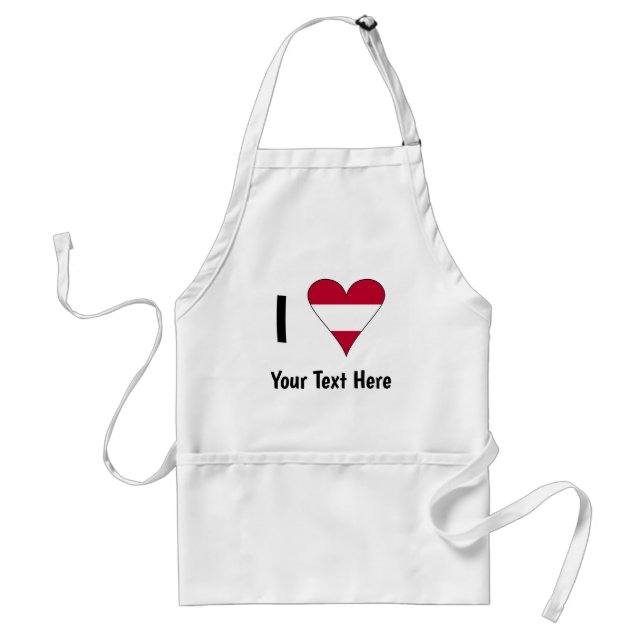 I (Austrian Flag Heart Love) Your Text Standard Apron (Front)