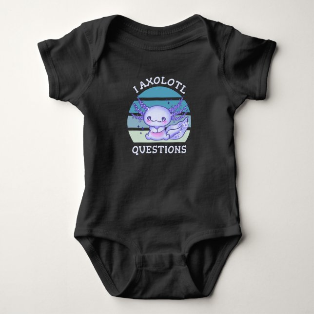 I axolotl questions baby bodysuit (Front)