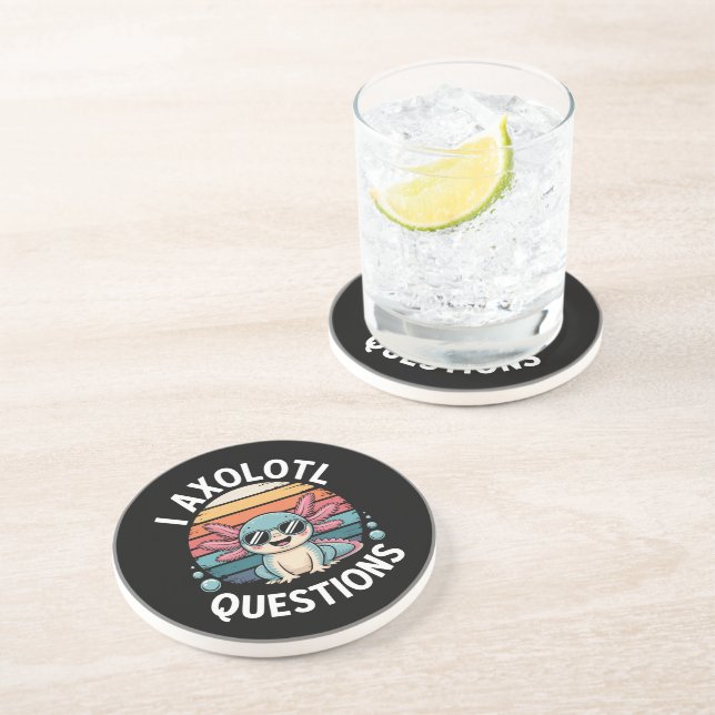 I Axolotl Questions Coaster (Side)