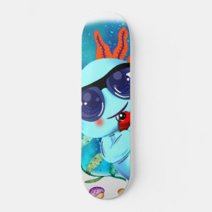 I Axolotl Questions, Cute Axolotl Quote   Skateboard