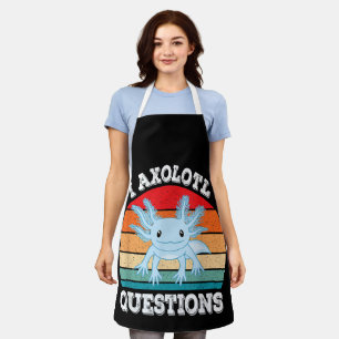 I Axolotl Questions Cute Retro Funny Axolotl Apron