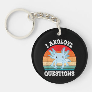 I Axolotl Questions Cute Retro Funny Axolotl Key Ring