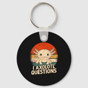 I Axolotl Questions Shirt Adults Youth Kids Retro Key Ring