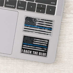 I back the blue Thin blue line USA flag grunge