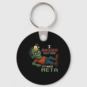 I Bagged Before It Was Meta Pixel Zombie Gamer Npc Key Ring
