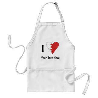 I (Bahraini Heart Flag) Personalised  Standard Apron
