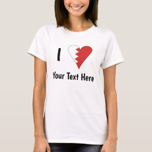 I (Bahraini Heart Flag) Personalised  T-Shirt