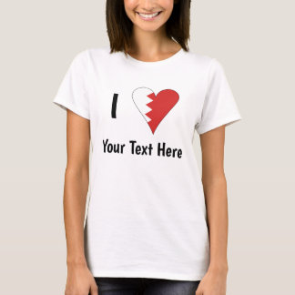 I (Bahraini Heart Flag) Personalised  T-Shirt