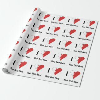 I (Bahraini Heart Flag) Personalised  Wrapping Paper