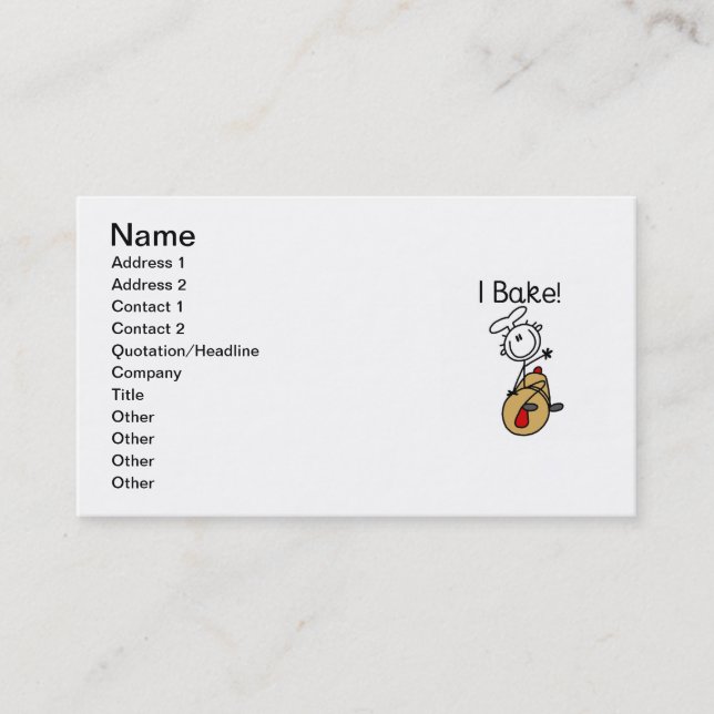 I Bake Business Card (Front)