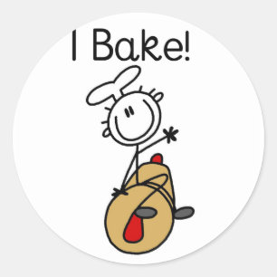 I Bake Classic Round Sticker
