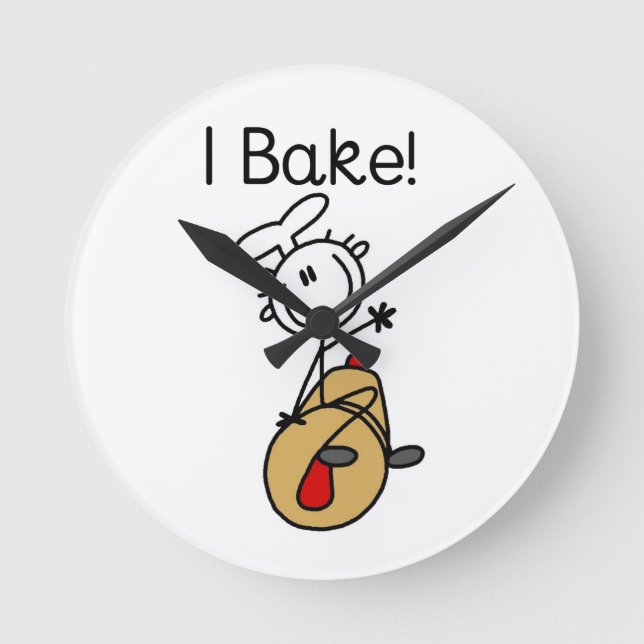I Bake Round Clock (Front)