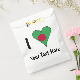 I (Bangladeshi Heart Flag Love) Personalized Favour Bags