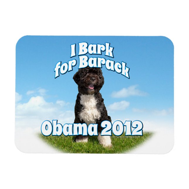 I Bark for Barack, Bo the First Dog Obama Magnet (Horizontal)