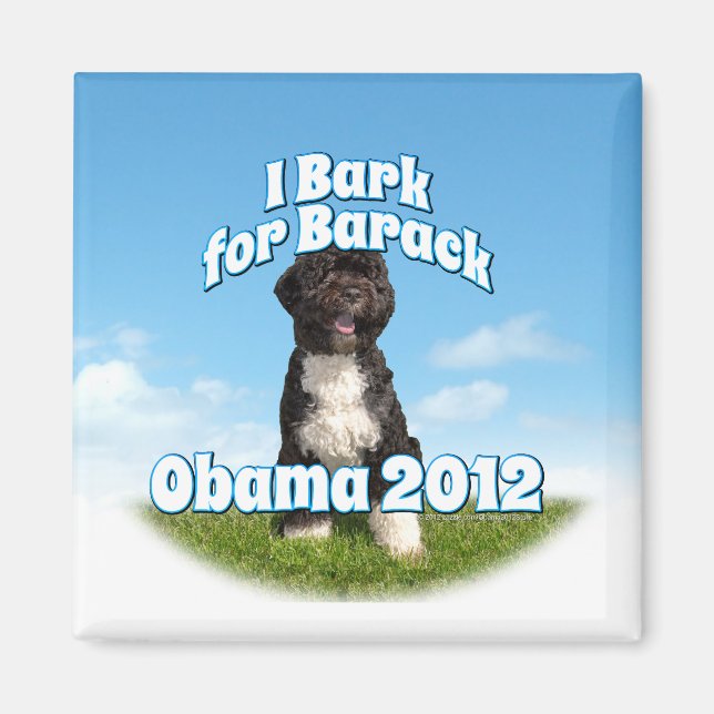 I Bark for Barack, Bo the First Dog Obama Magnet (Front)