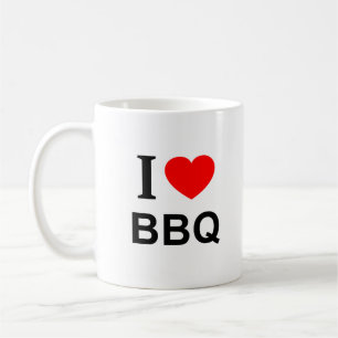 I ❤️ BBQ I LOVE BBQ I HEART BBQ COFFEE MUG