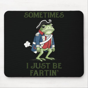 I be farting graphic 4th of july funny frog  mouse pad