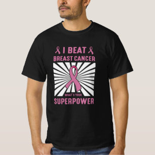 I Beat Breast Cancer Survivor Superpower Pride T-Shirt