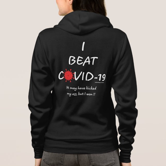 i BEAT COVID-19 Hoodie (Back)