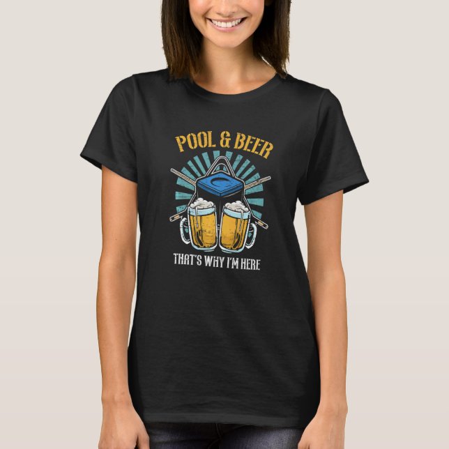 I Beat People With A Stick 8 ball Chalk Pool Playe T-Shirt (Front)