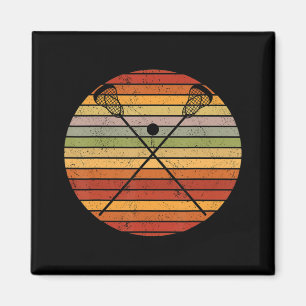 I Beat People With Sticks Fun Lacrosse Player  Magnet