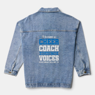 I Became A Cheer Coach Cheerleading Denim Jacket