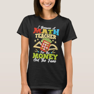 I Became A Math Teacher For The Money Education Sc T-Shirt