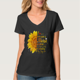 I Became A Nurse Sunflower Nurse Day 2022 Nurse T-Shirt