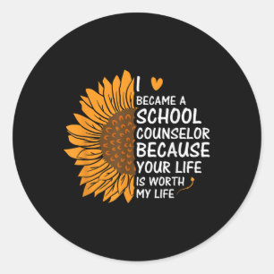 I Became A School Guidance Counsellor Back To Scho Classic Round Sticker