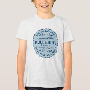 I before E except after C  Rule Funny Tri-Blend Shirt