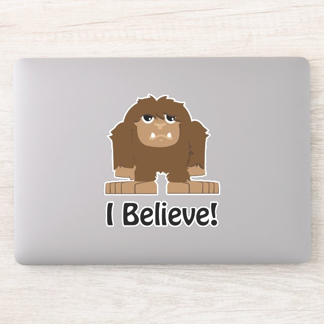 I Believe Cartoon Sasquatch Bigfoot (Computer)