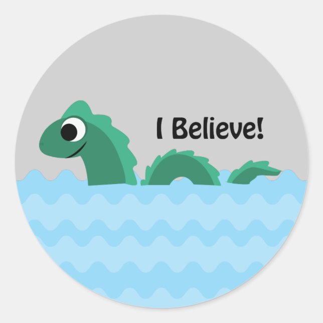 I Believe Champ the Lake Champlain Monster Classic Round Sticker (Front)