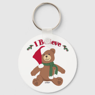 I Believe! Christmas Teddy Bear Key Ring