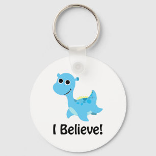 I Believe! Cute Blue Nessie Key Ring