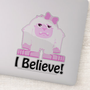 I Believe Cute Cartoon Girl Yeti