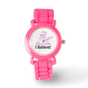 I Believe Cute Cartoon Girl Yeti Watch