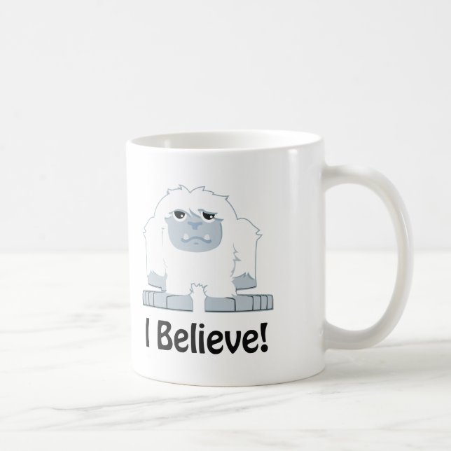 I Believe! Cute Yeti Coffee Mug (Right)