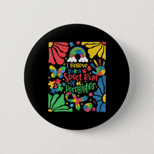 I Believe In A Spectrum Of Possibilities Retro Aut 6 Cm Round Badge