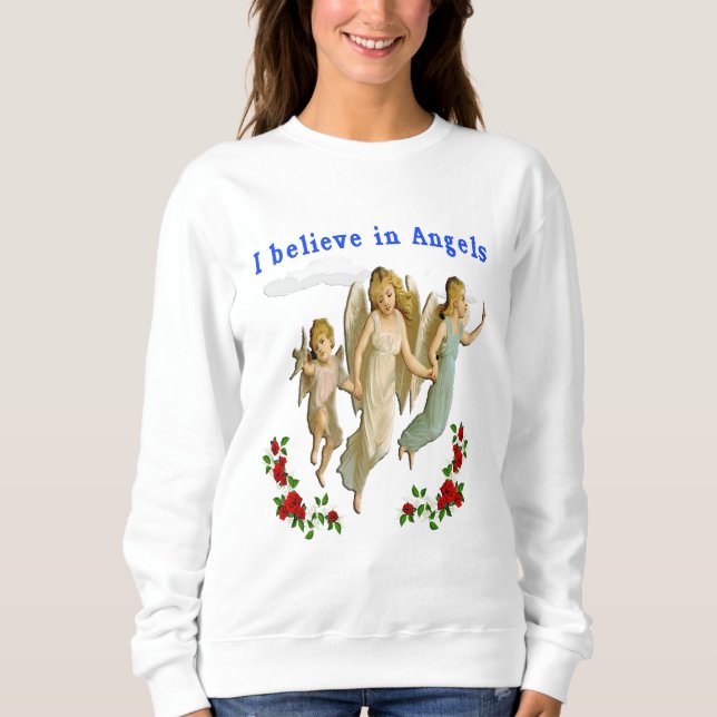 I believe in angels clothing sweatshirt (Front)