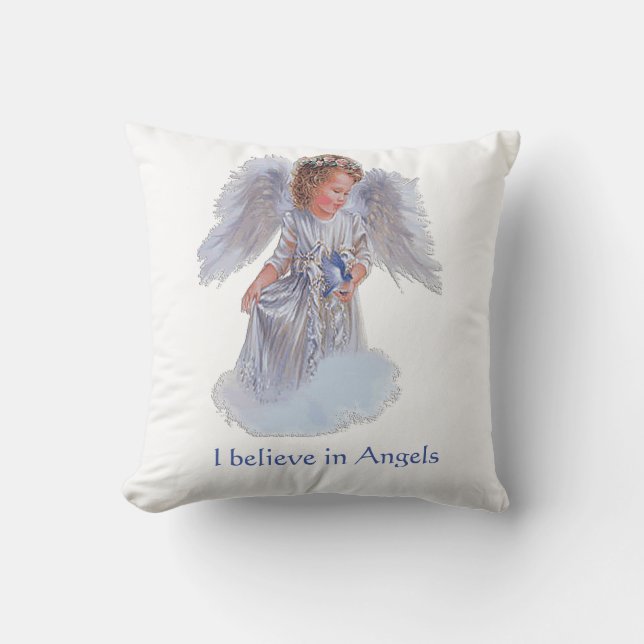 I believe in Angels Cushion (Front)
