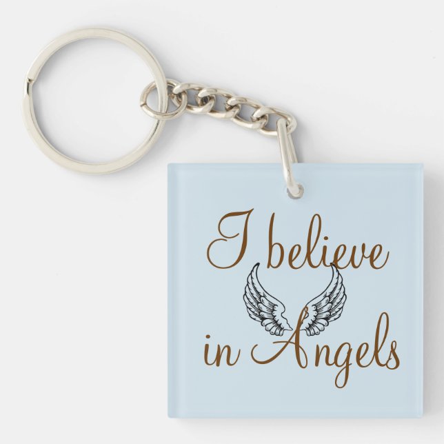 I Believe in Angels Key Ring (Front)