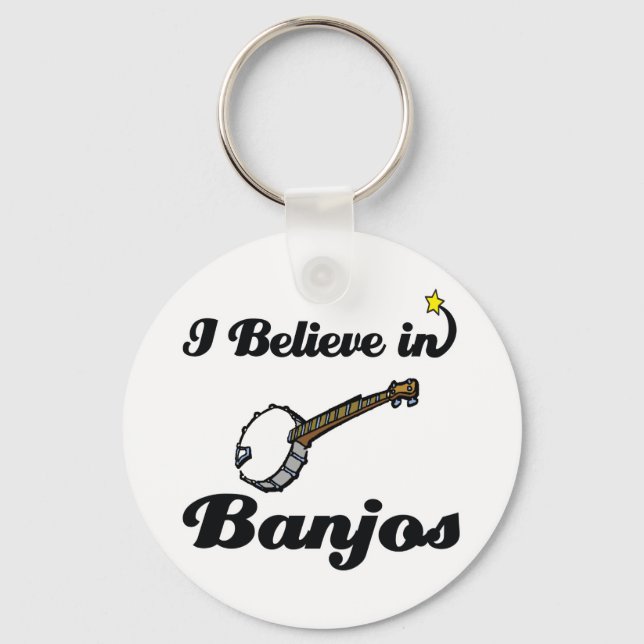 i believe in banjos key ring (Front)