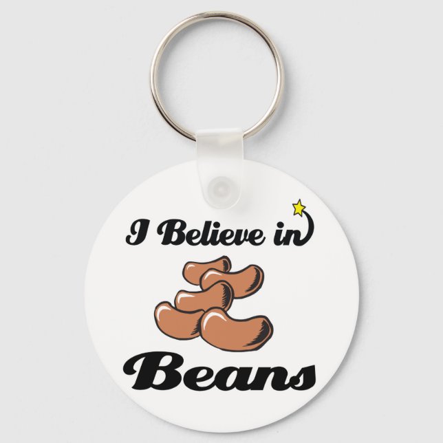 i believe in beans key ring (Front)