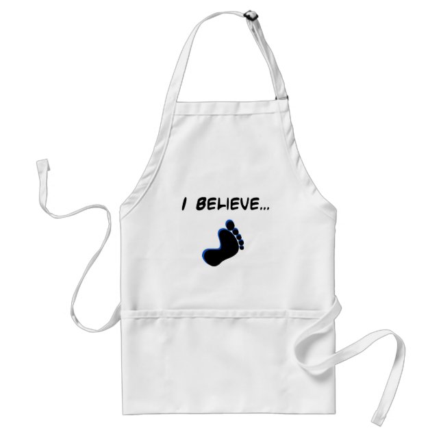 I Believe in Bigfoot Standard Apron (Front)