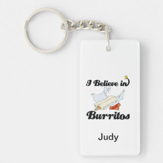 i believe in burritos key ring