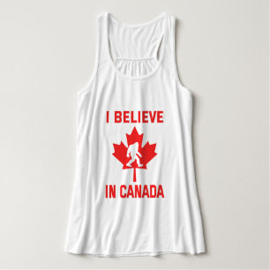 I Believe In Canada - Funny Bigfoot     Singlet