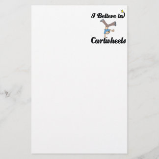 i believe in cartwheels stationery