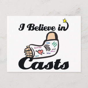 i believe in casts postcard