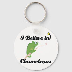 i believe in chameleons key ring